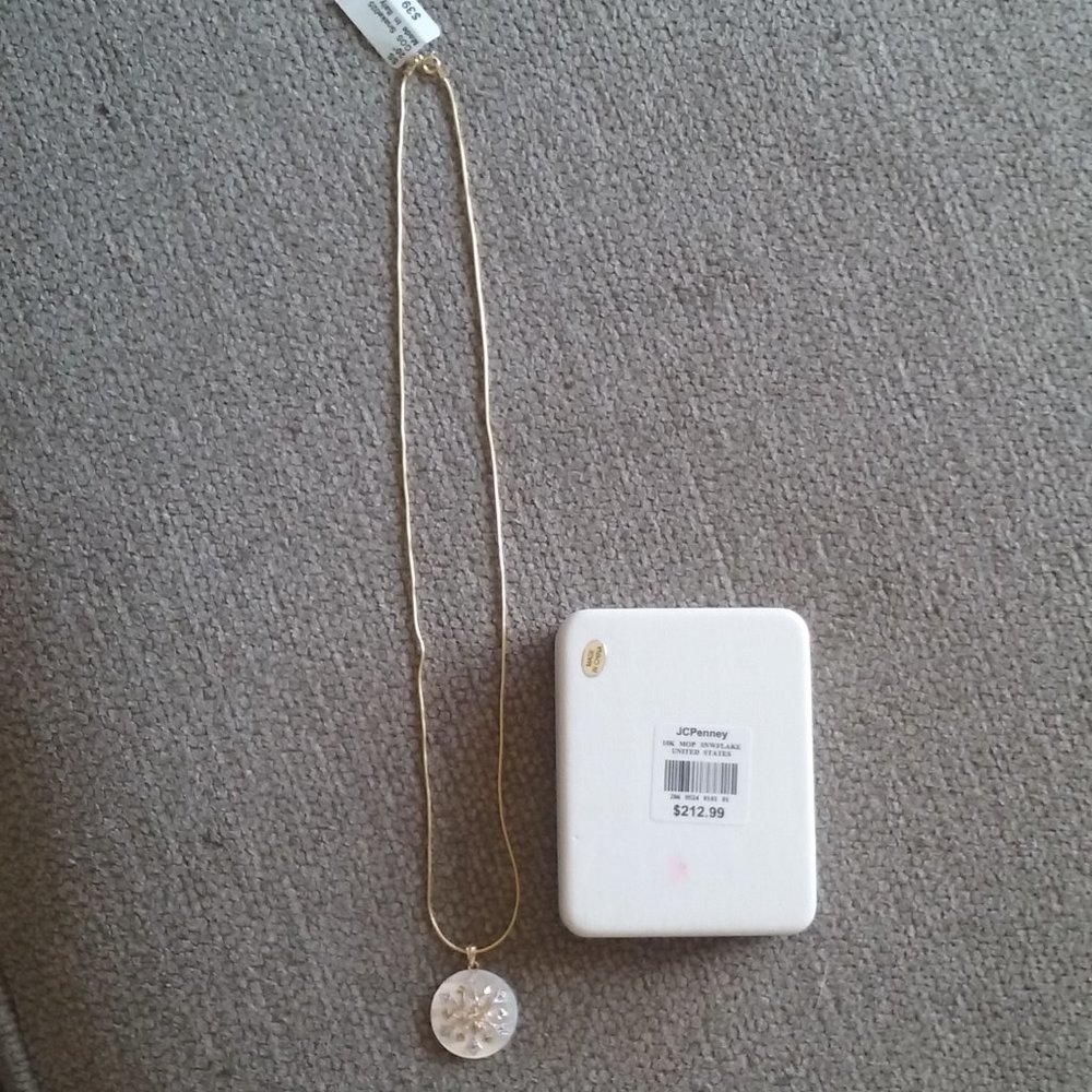 Brand New Snowflake Necklace + $40 New Chain FIRM